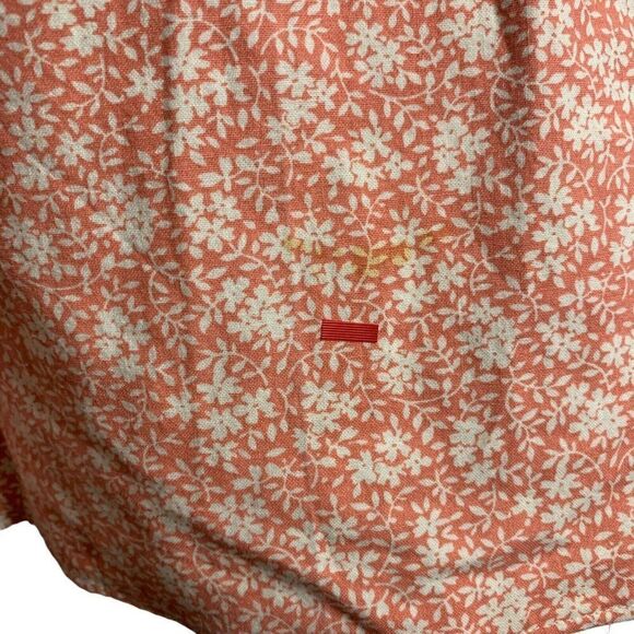 Vintage Lace Yoke Mini Shirt Dress Womens M Pink Floral Country Western - Picture 5 of 7